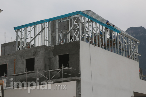 Construcción ligera con paneles de yeso.