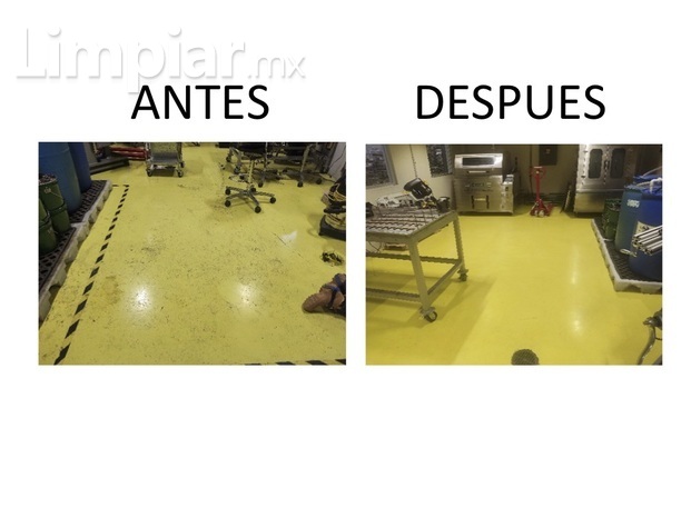 Desincrustación de piso epoxico