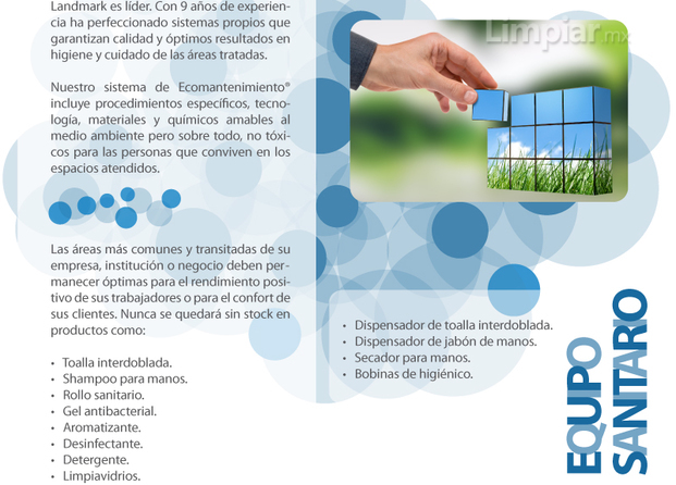 Productos de Limpieza y equipo sanitario