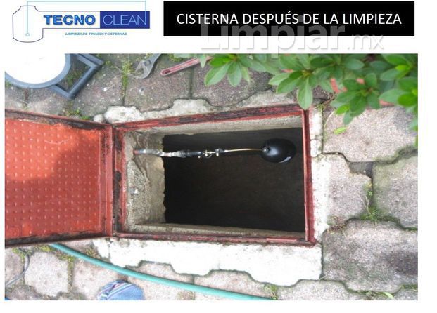 Cisterna después de limpiarla