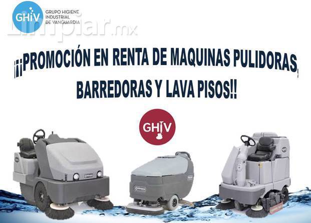 Renta de maquinas pulidoras, barredoras y lava pisos