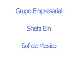 Grupo Empresarial Shefa Ein Sof de Mexico