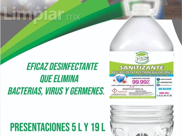 aurachemcial sanitizante base aceite para termonebulizares 